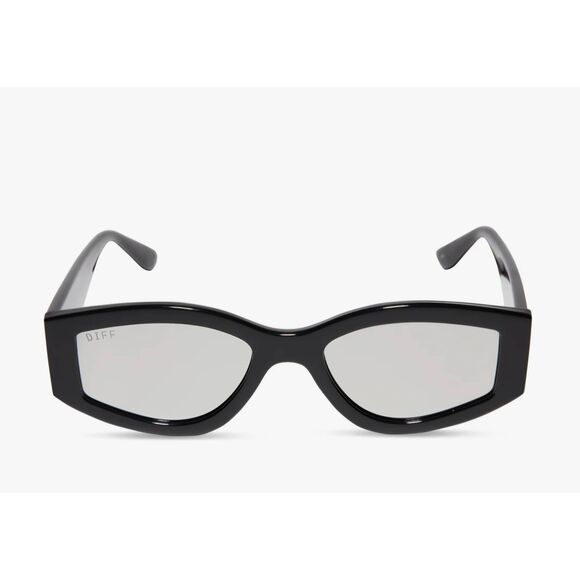 DIFF Eyewear Kai  Square Mirror  Sunglasses- Black main image 8